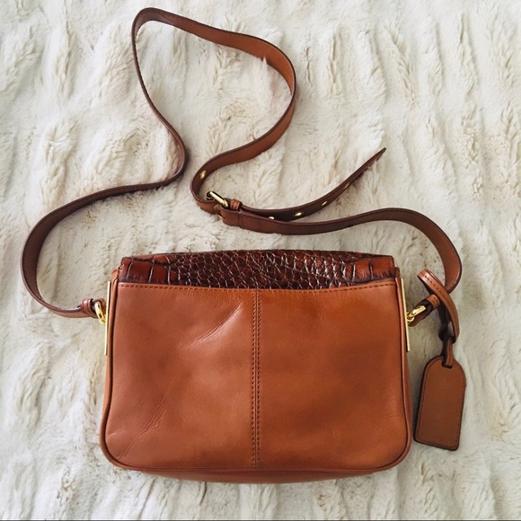 Badgley Mischka Croc skin leather shoulder bag - Picture 3 of 5